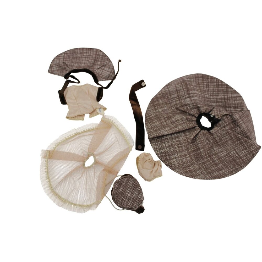 Vogue Jill Doll 1957 7508 Brown Tweed Skirt Cape Blouse Slip Panties Belt 94262